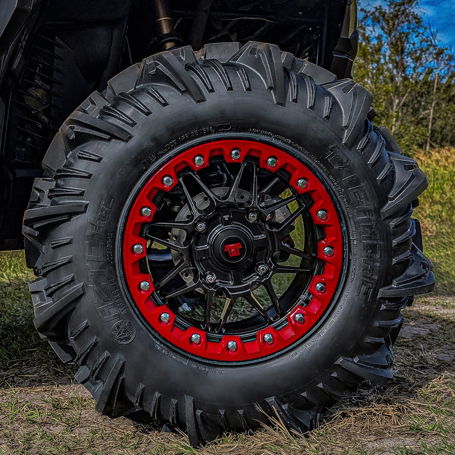 14x7 Ultra-Light Beadlock Wheel Red